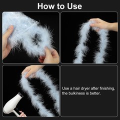 1 Pcs 6.6 Ft Feather Boas Feather for DIY Craft Sewing Trim Party Wine Red