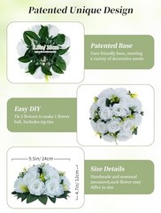 Flowers for Wedding Centerpieces: Pcs Artificial Roses Flower Balls 10 White