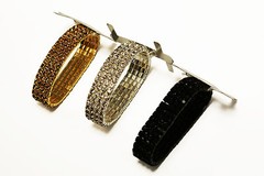 1 pc Rhinestone Wrist Band Stretch Corsage Flower Holder Wedding Prom 3 Colors