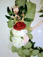 Wedding Arch Artificial Flowers Kit (Pack of 2)- Burgandy Blush White Roses