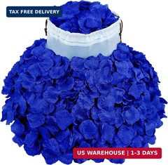 Winlyn 3000 Pcs Royal Blue Silk Rose Petals – Scented Ready-to-use Separated Rea