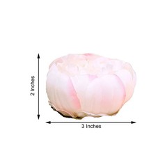 10 BLUSH 3″ Faux SILK PEONY FLOWER Heads Wedding Party Events Home Decorations