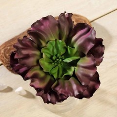 3 Green 6″ Assorted Faux Echeveria Rosettes Succulent Sprays Stems Wedding Party