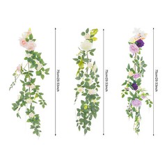 10 Pieces Wedding Chair DIY Decorations, Wedding Aisle Floral Artificial Flowers