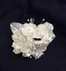 36 Flower. Pearls w/ a Spray On The Satin Flowers of The Bride. 3 Flower x 12