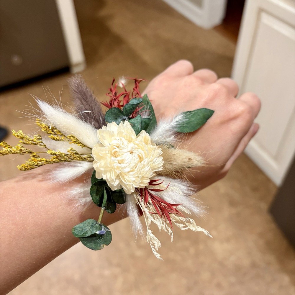 Lot Of 6 Corsages Dried Flowers Handmade Wedding