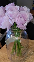Light Purple Silk Roses Artificial FLOWERS Bouquet Party Decoration
