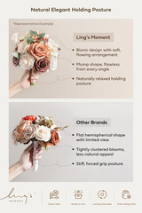 Terracotta Artificial Flower Bridesmaid Bouquet Set of 4 in Burnt Orange