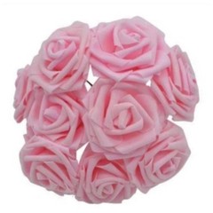 20pcs 7cm Artificial Flowers Foam Rose Fake Bride Bouquet Wedding
