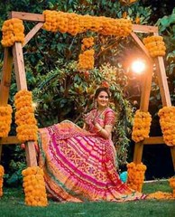 Artificial Marigold Event Wedding Flower Garlands Diwali Decoration 20 String