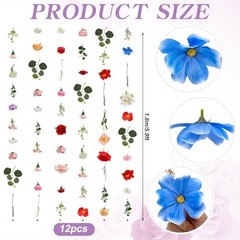 Suncalla 12 Pcs 70.8 ft Wildflower Garland Pre Strung Multi Color Floral