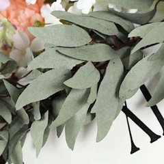 60-Inch long Frosted Green Artificial Willow Leaves Garland Wedding Decorations