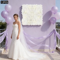 12pcs Artificial Flower Wall Panels, Flower Wall Decoration For Wedding Birthday