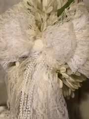 Triple Lace Wedding Bouquet Set