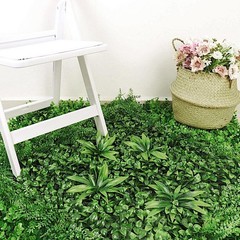 4 Green Artificial Boxwood Leaves Foliage UV Protected Wall Panels Party Events
