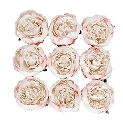 10 BLUSH 3″ Faux SILK PEONY FLOWER Heads Wedding Party Events Home Decorations
