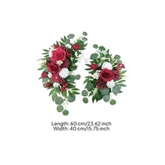 2 Pieces Nuptial Welcome Sign Ornamental Swag Reusable Eucalyptus Flower Swag