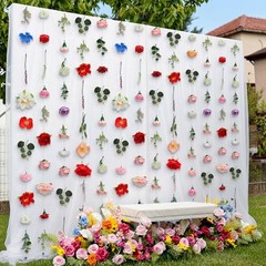 Suncalla 12 Pcs 70.8 ft Wildflower Garland Pre Strung Multi Color Floral