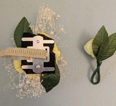Handmade Sola Wood flower corsages & boutonnieres, proms/weddings, select color