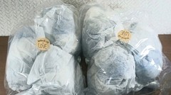 7 – Bridal Bouquets – Bridesmaid – 7″x9.5″ – Royal Blue White Gray Roses – NEW