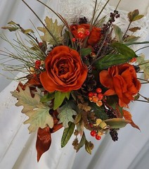 Autumn Gatherer Faux Silk Wedding Bouquet