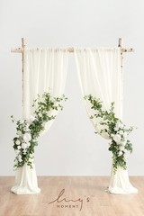 Ling’s Moment Eucalyptus Flower Greenery Garland with Willow Leaves 2pcs, 5.9…