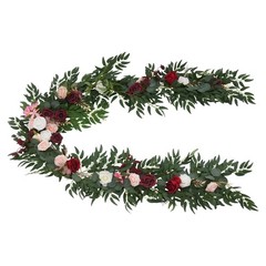 9ft Artificial Floral Garland Rose Flower Garland For Party Wedding Decoration