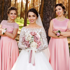 Wedding Bouquet for Bride – Premade Simple Artificial Roses Flowers for Bridal S