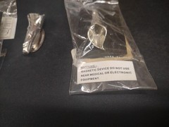 Silvery Metal Calla Lily Bout Magnet, Attach Boutonniere w/o Pins “Vine Silver”