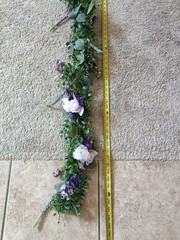 Purple Artificial Flower Garland wreaths for table decor