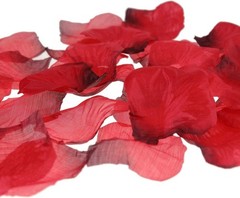 Pétalos de rosa artificiales, decoración floral romántica para bodas