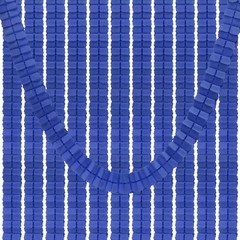 9.8ft Four-Leaf Garland, 12 Pack Tissue Paper Hanging Flower, Navy Blue