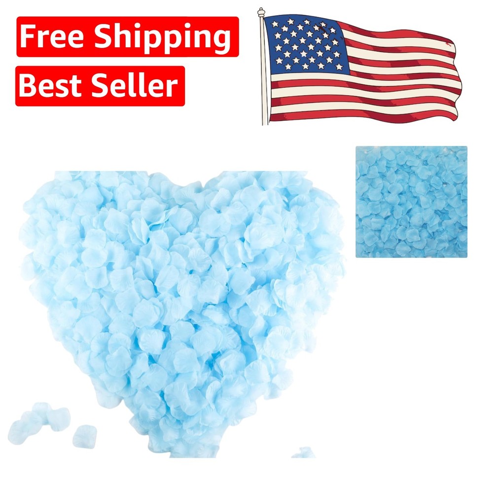 2200 Light Sky Blue Silk Petals – Perfect for Romantic Weddings and Events