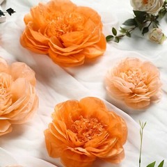 24 pcs 7″ 9″ 11″ wide Peonies Paper Tissue Flowers Wall Backdrop Decorations