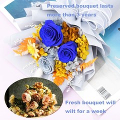 lovenfold Flowers for Delivery Prime,Preserved Bouquets,Blue BLUE