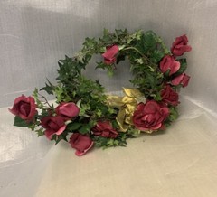 Vintage Artificial Rose Flower Burgundy Floral Garland Wedding Ceremony Backdrop