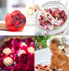 Flawrent Dried Rose Petals 50G Natural Flower Petals Real Red Rose Petals for Ba