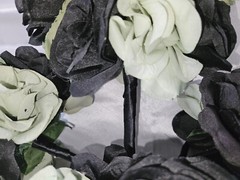 Wedding Bouquet Set, Black, Green Flower Package, 11 Pieces