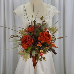 Autumn Gatherer Faux Silk Wedding Bouquet