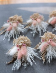 Miniature Dried Flower Bouquet (Pack of 6), Small Dried Pampas Grass, Small D…