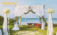 Artificial Wedding Arch Flowers Kit, Rustic 2Pieces Flower