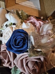 Ling’s Moment 9″ Wedding Bouquet for Bride, Bridesmaid’s Bouquet, NO RIBBONS!