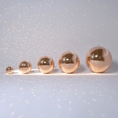AplusChoice 8PCS Disco Ball Set 7″/12″/16″/20″/24″ Party Wedding Rose Gold