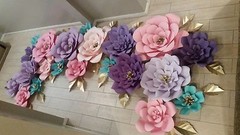 21 handmade PAPERFLOWER backdrop set♡ SALE!!!!