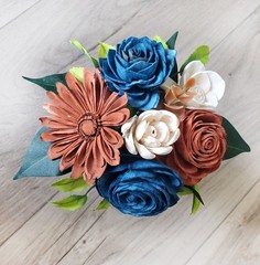 Burnt Orange Wedding Centerpieces for Jars Navy Blue Sola Wood Flower Bouquets