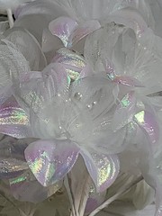 Wedding Floral Bundle Of 32 Pieces/white/Ivory/Iridescent/Picks/Stems/Flower/Lot
