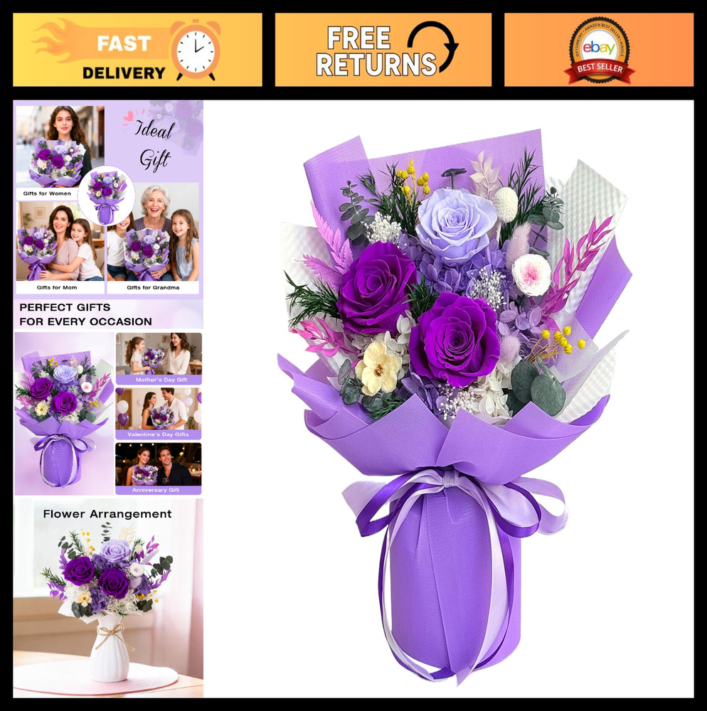 Preserved Flower Bouquets for Delivery – Perfect Birthday Gifts for Women & Moms
