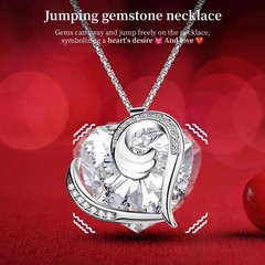 Preserved Real White Rose with Necklace Forever Flowers Valentines