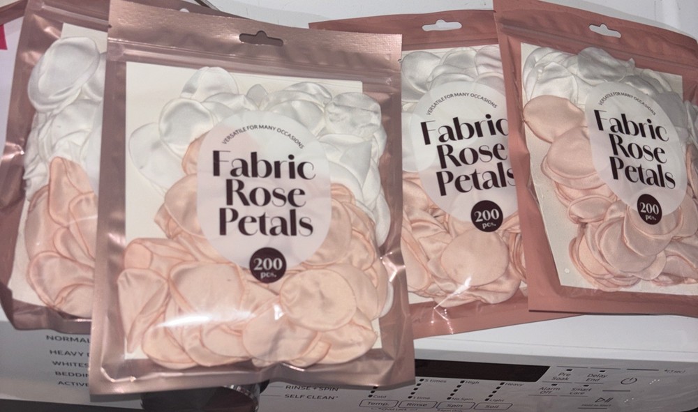 800 Pc Flower Petals for Flower Girl,Rose Petals for Wedding,Silk Pink And White