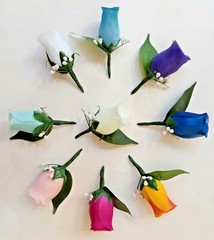 4″ Silk Rose Boutonniere Wedding Groom Best-Man Prom Corsage Anniversary Gala
